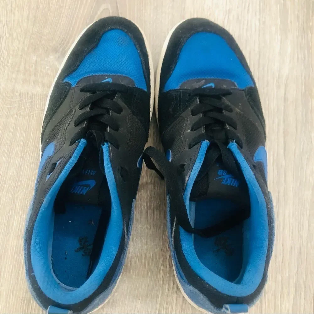 Nike SB Alleyoop Skateboard Skate Shoes Sneakers Blue Black Youth Size‎ 7Y